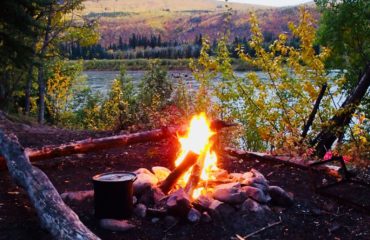 Campfire by the Yukon River